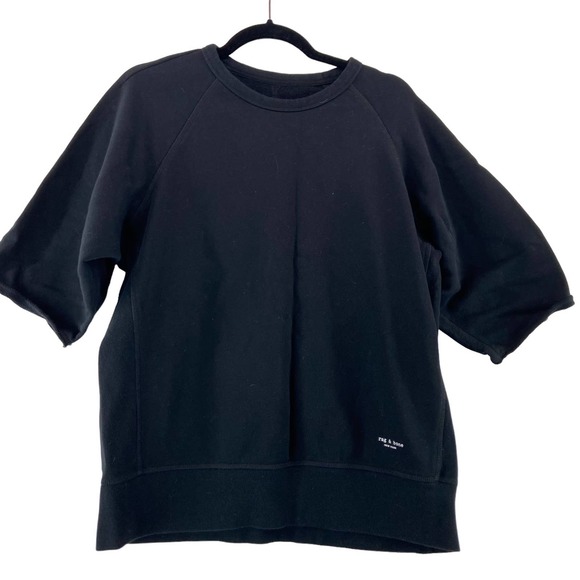 rag & bone | Tops | Rag Bone Black Short Sleeve Sweatshirt Sz Medium ...
